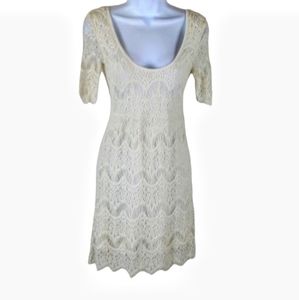 Wet Seal white crocheted dress